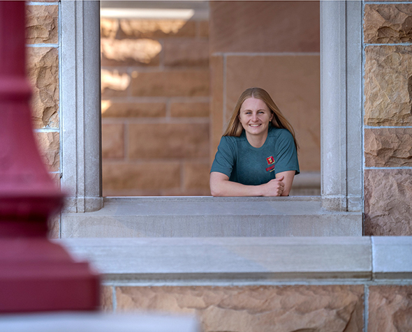 Rylie Mundell poses for a photo.