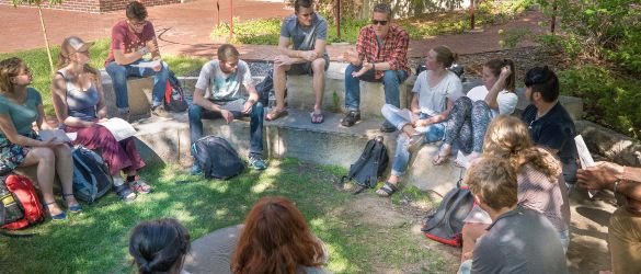 Students sitting in a circle together