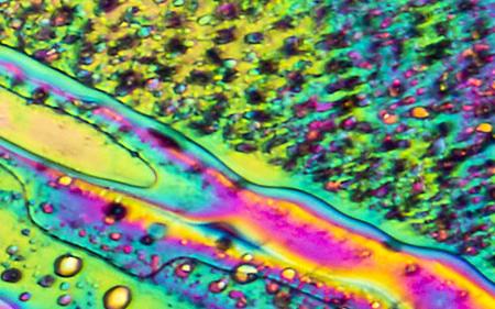 Chemical reaction at magnification