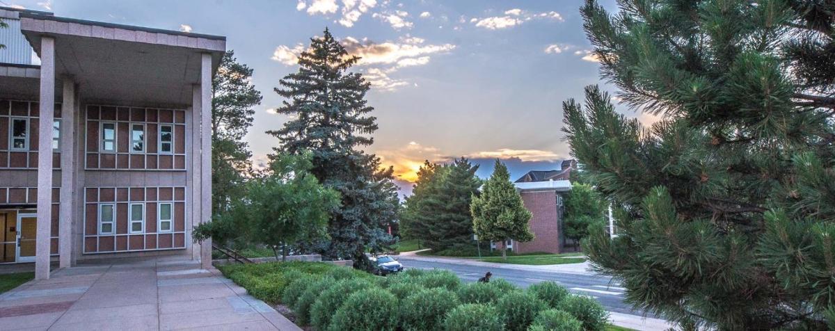 Sunset over DU campus